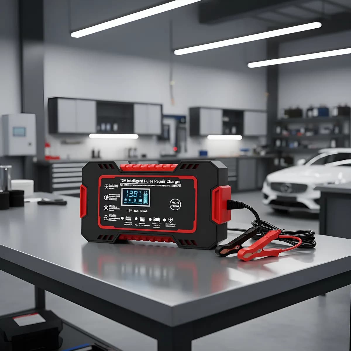 TurboPower® Cargador y Reparador Inteligente de Batería + Kit de 46 Herramientas GRATIS🔥